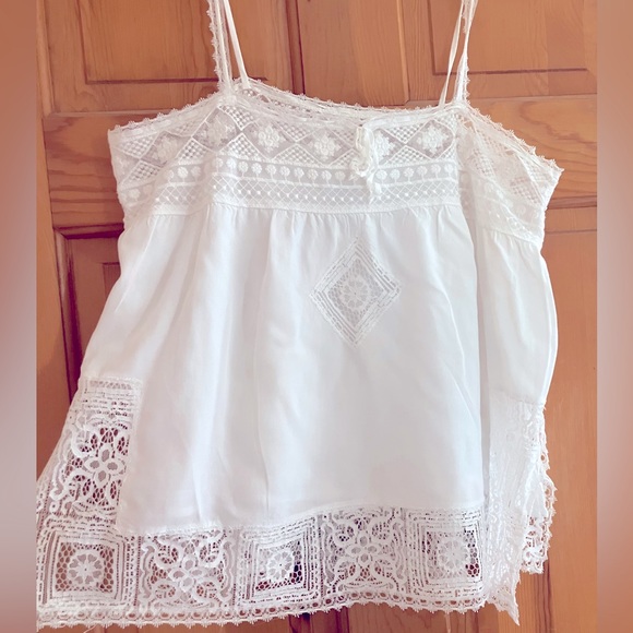 Spell Tops - SPELL & the gypsy gorgeous delicate white lace top. FULLY LINED. Size L
